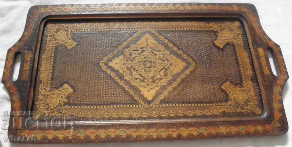 old wooden tray, tray with price 64.99 BGN | € 33.23 old wooden tray, tray with price 64.99 BGN | € 33.23