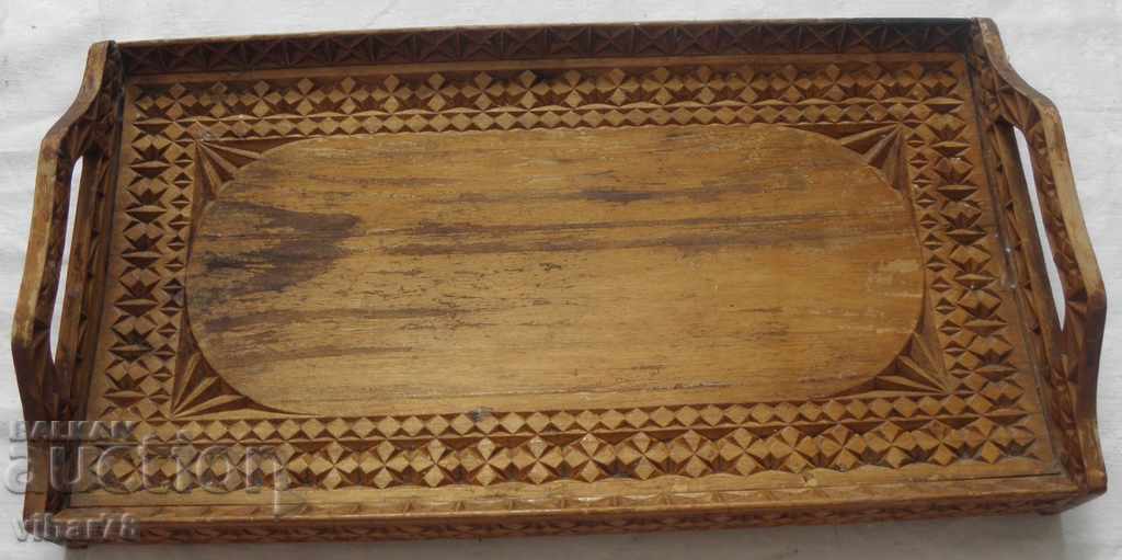 Auction  old wooden tray, tray
