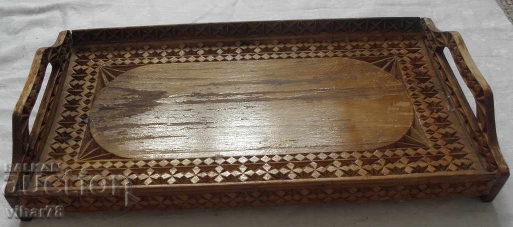 стара дървена табла,поднос