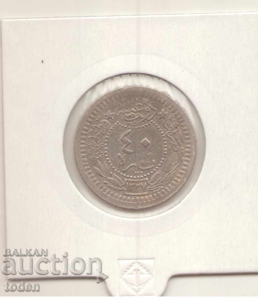 - Ottoman empire-40 Para-1327 (1916)-KM# 779-Mehmed V - Ottoman empire-40 Para-1327 (1916)-KM# 779-Mehmed V