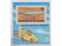 1977. Кот д'Ивоар. История на въздушните кораби. Блок.