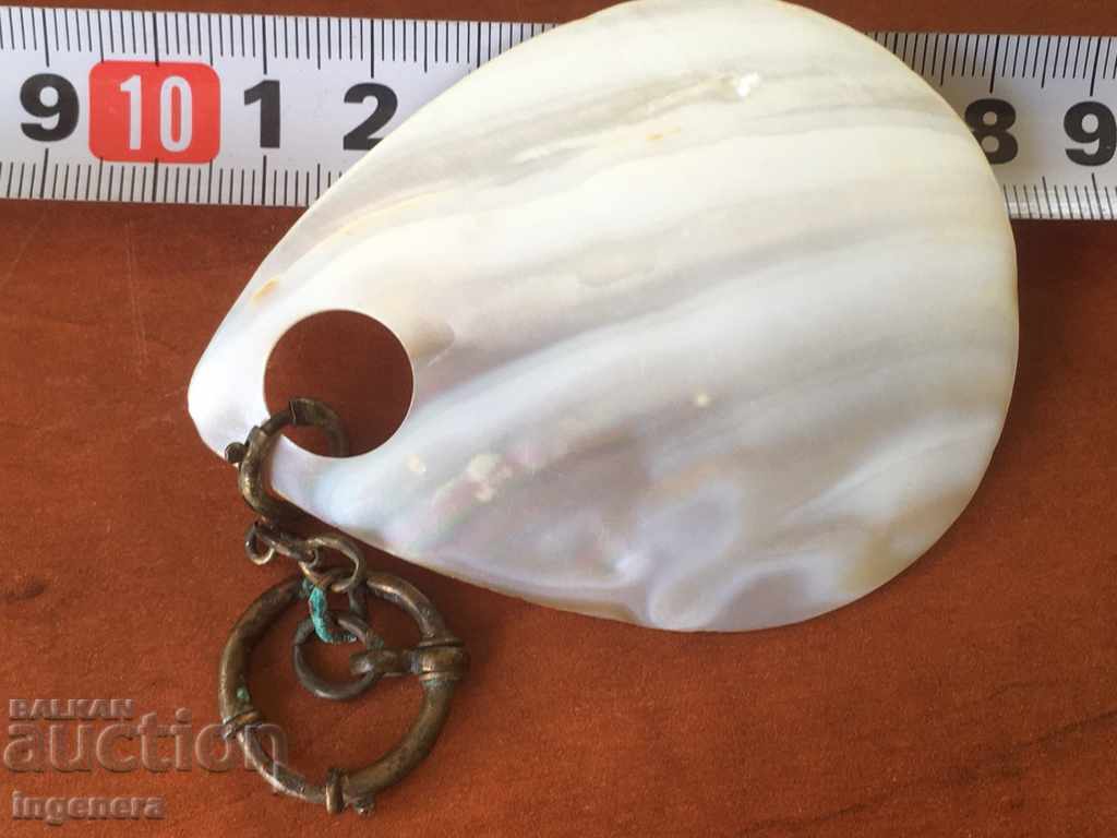 PENDANT EARRINGS SEDEF BRASS LARGE THICK KEYHOLDER - 6