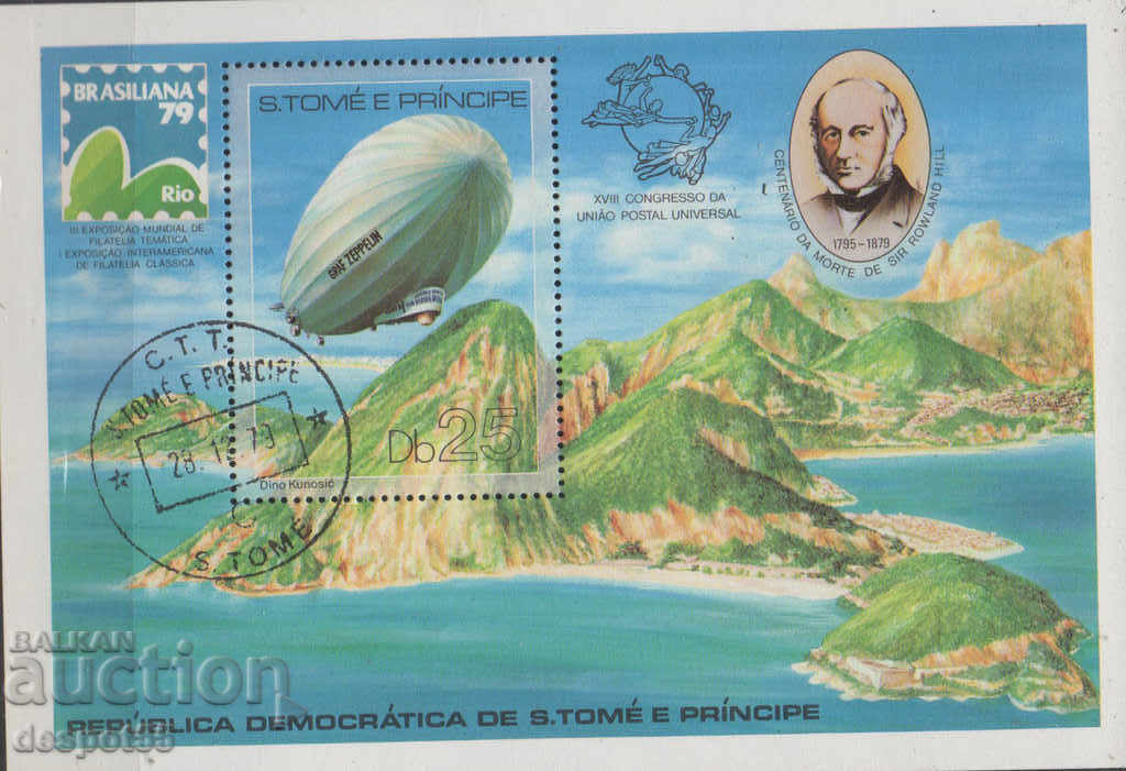 1979. Sao Tome și Principe. Rowland Hill 1795-1879. Bloc.