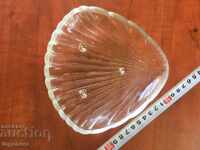 FRUIT BOWL NUT DISH GLASS THICK EMBOSSED