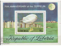1978. Либерия. 75 г. от първия полет на Цепелин. Блок.