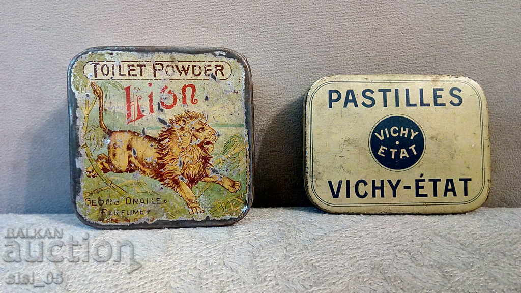 Metal, sheet metal box VICHY, LION 2 pcs.