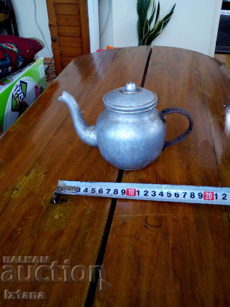 Auction Old aluminum teapot Auction Old aluminum teapot