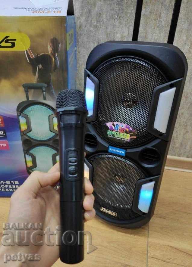 Delivery of Karaoke dual speaker + microphone, OM&S model: OM-E18 Delivery of Karaoke dual speaker + microphone, OM&S model: OM-E18