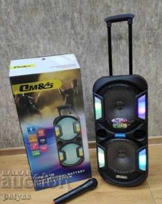 Karaoke dual speaker + microphone, OM&S model: OM-E18 - 5 Karaoke dual speaker + microphone, OM&S model: OM-E18 - 5
