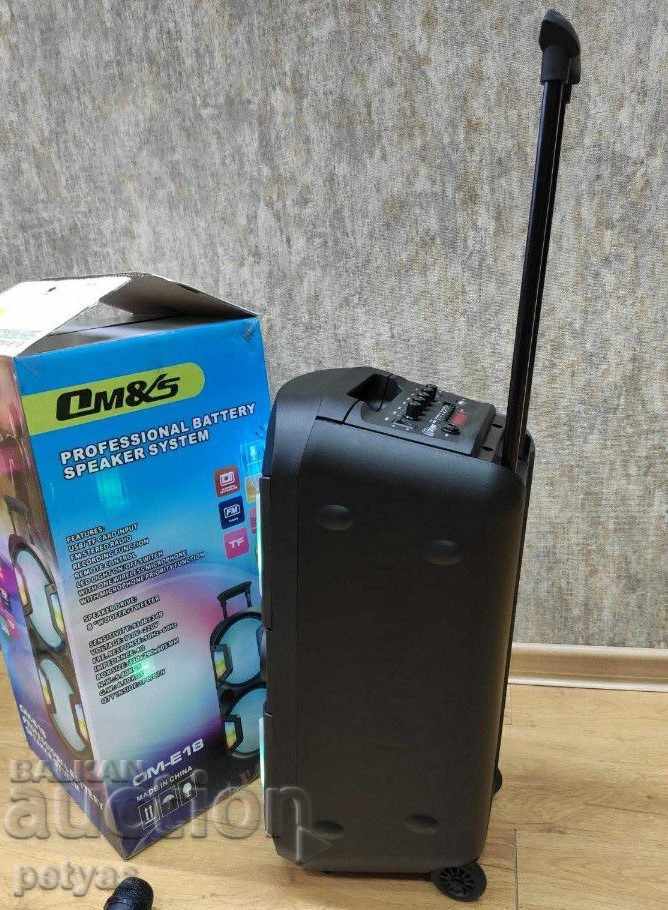 Karaoke dual speaker + microphone, OM&S model: OM-E18 - 6 Karaoke dual speaker + microphone, OM&S model: OM-E18 - 6