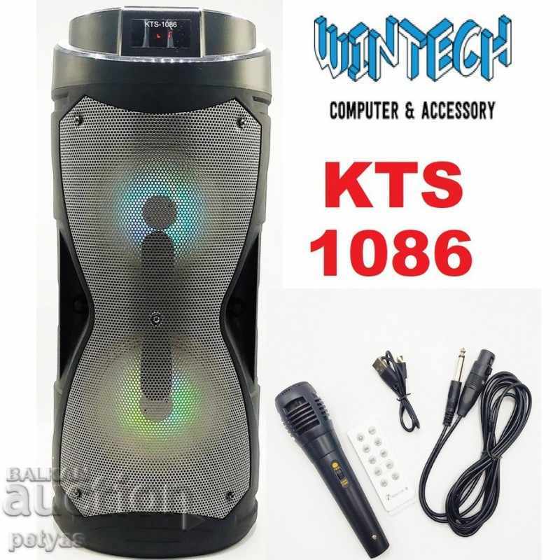 Karaoke speaker KTS-1086 with FM tuner, remote, BLUETOOTH