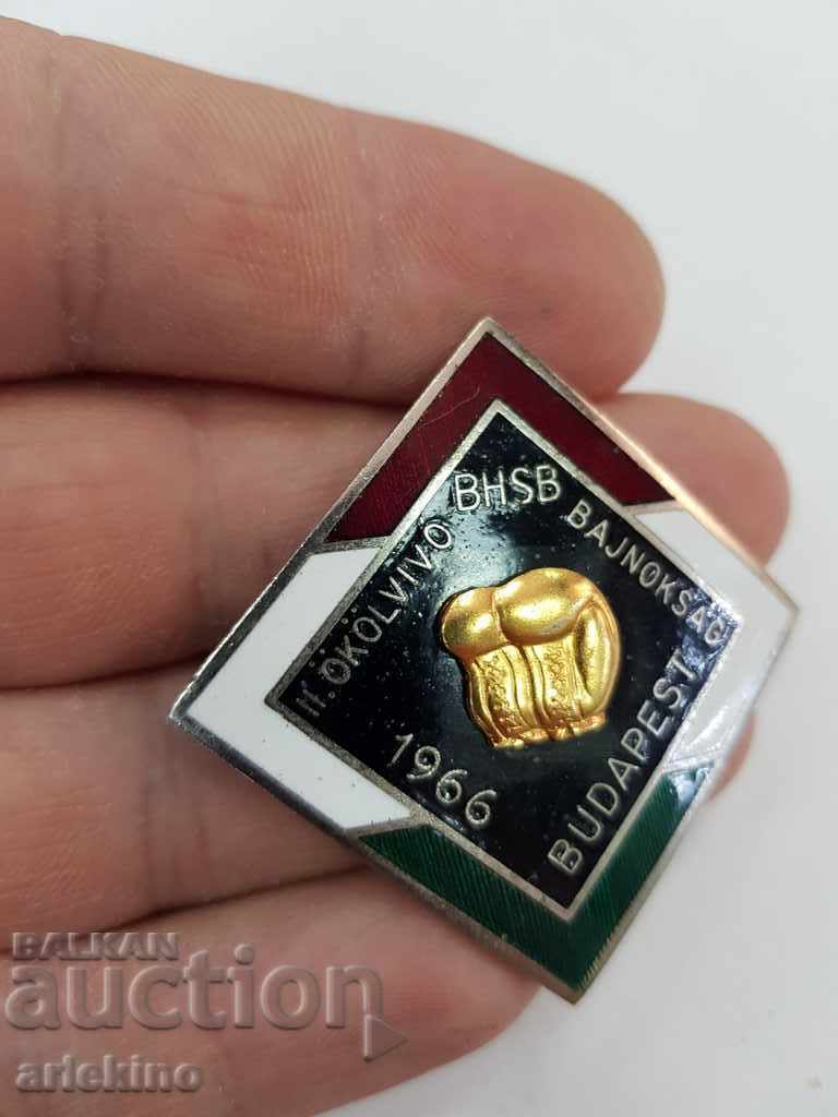 Big beautiful Hungarian sports badge boxing sign 1966 with price 38.00 BGN | € 19.43 Big beautiful Hungarian sports badge boxing sign 1966 with price 38.00 BGN | € 19.43