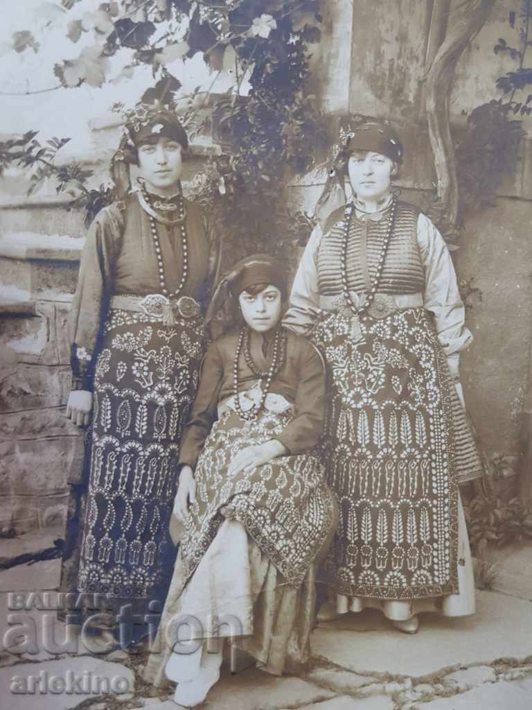 Rare Bulgarian Revival photography of women in costumes with buckles with price 35.00 BGN | € 17.90 Rare Bulgarian Revival photography of women in costumes with buckles with price 35.00 BGN | € 17.90
