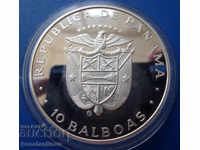 Panama 10 Balboa 1982 PROOF UNC