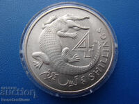 Gambia 4 Șilingi 1966 UNC Rare