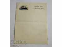 An ancient letterhead lettering ocean liner Queen Mary