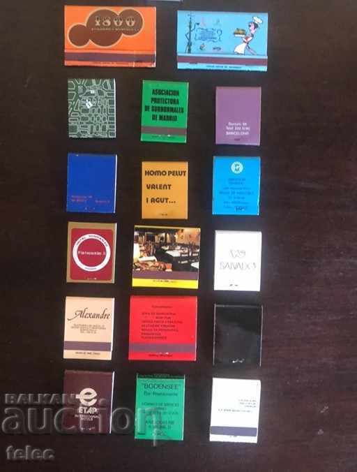 Set of 17 advertising matchboxes from Spain with price 18.00 BGN | € 9.20