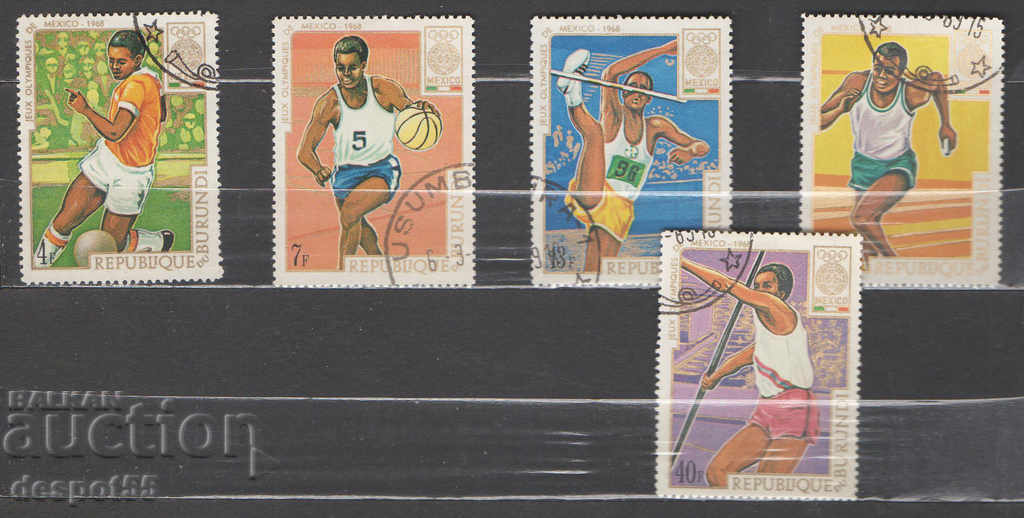 1968. Μπουρούντι. Ολυμπιακοί Αγώνες - Μεξικό '68.