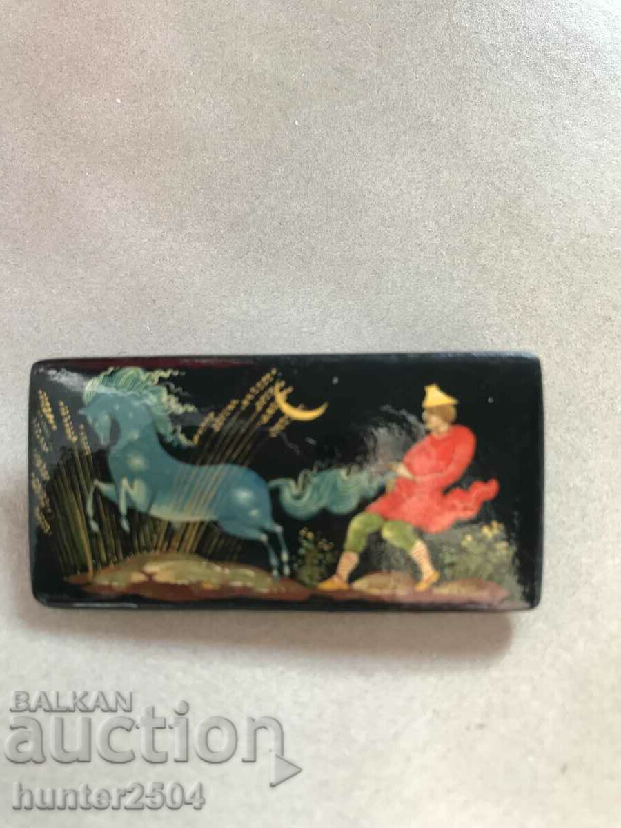 Hand painted brooch - USSR