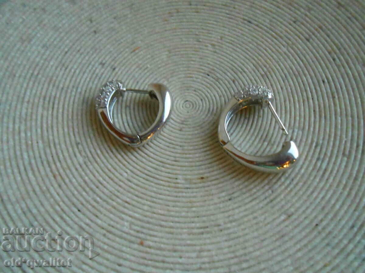 Silver EARRINGS heart-shaped, SILVER 925 with price 69.00 BGN | € 35.28 Silver EARRINGS heart-shaped, SILVER 925 with price 69.00 BGN | € 35.28