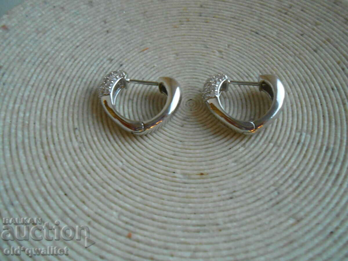 Silver EARRINGS heart-shaped, SILVER 925 - 5 Silver EARRINGS heart-shaped, SILVER 925 - 5
