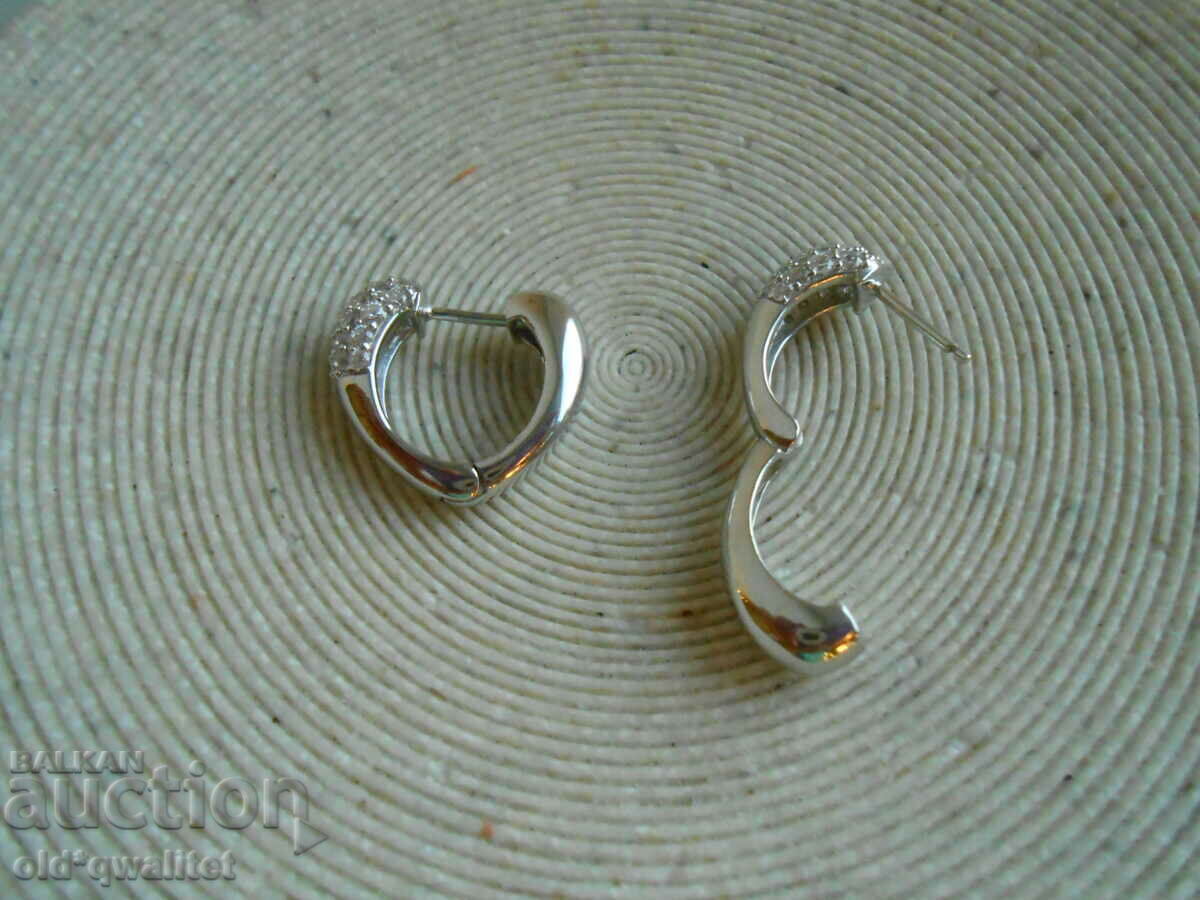 Silver EARRINGS heart-shaped, SILVER 925 - 6 Silver EARRINGS heart-shaped, SILVER 925 - 6