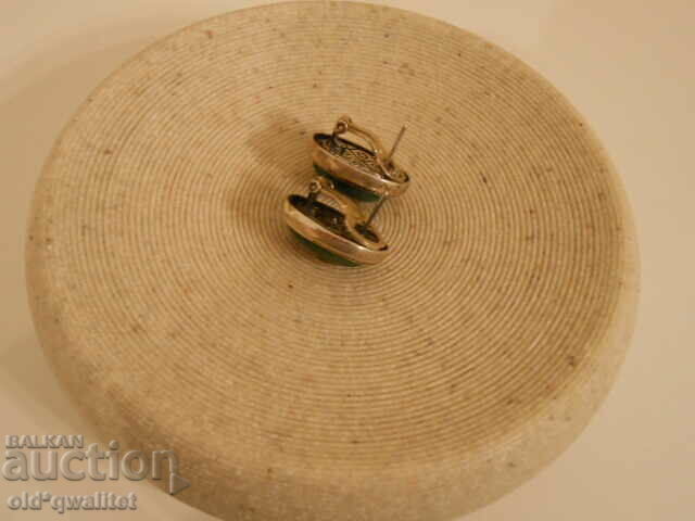 Magnificent old silver EARRINGS with Turquoise - 7 Magnificent old silver EARRINGS with Turquoise - 7