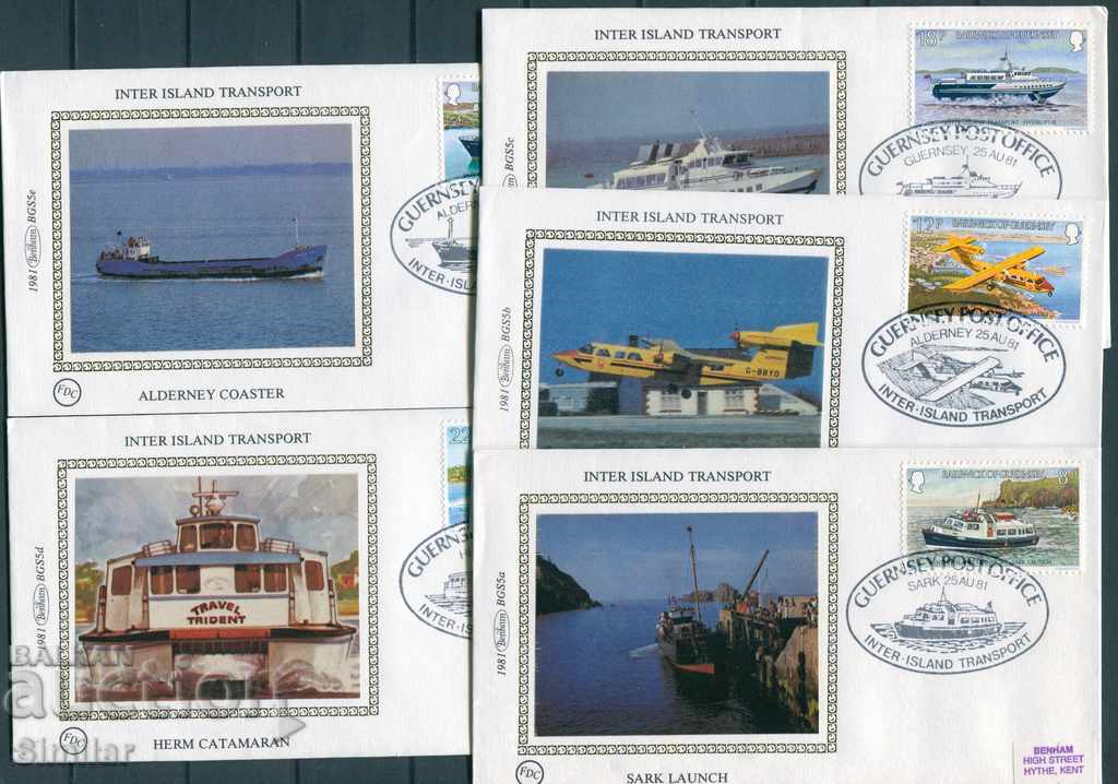 # BGS5 1981 - 5 pcs. envelopes Benham Silk [full series]