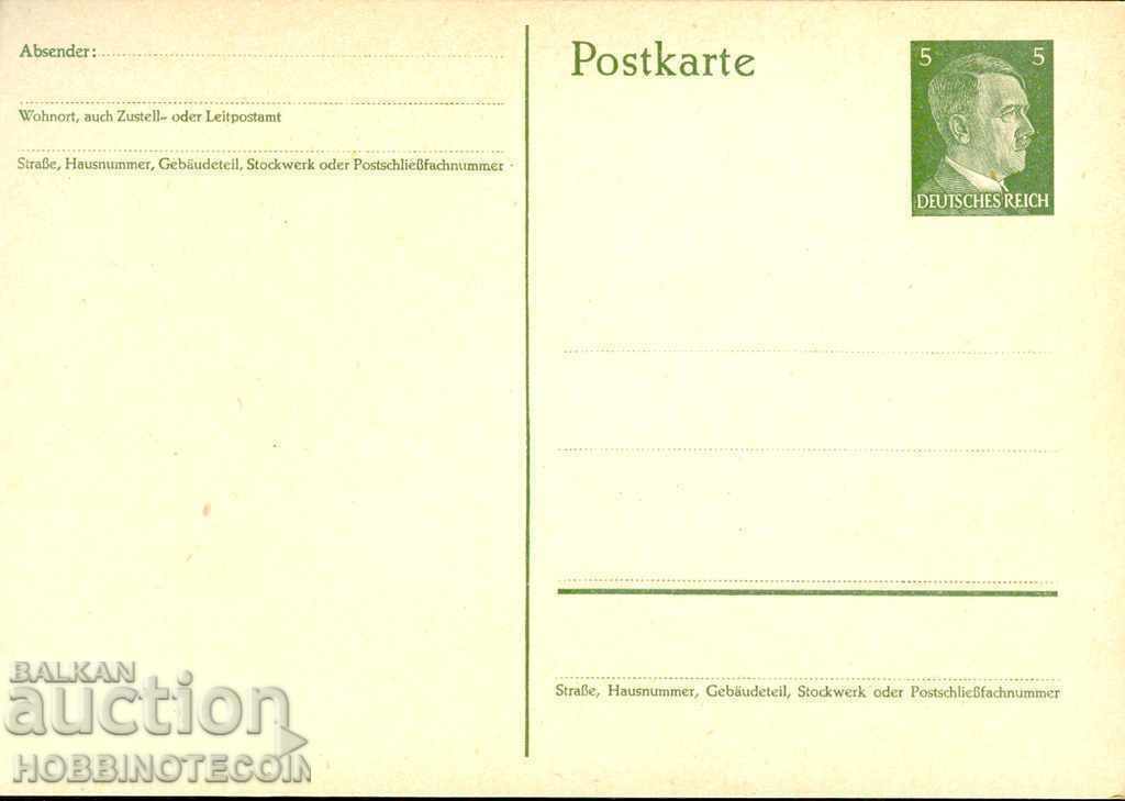 UNUSED CARD HITLER 1935 1940 5 Pfenning light
