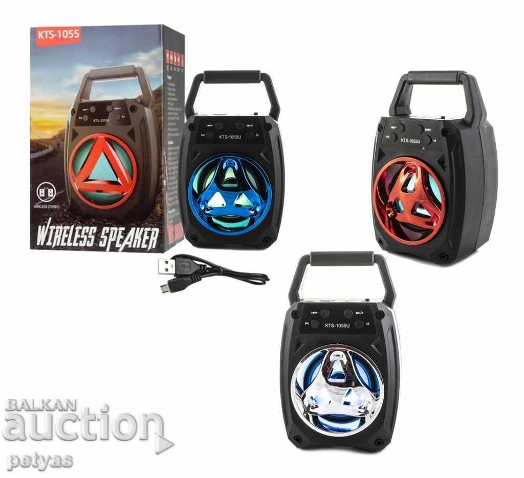 Auction Speaker KTS-1055, battery, MP3, SD card, Flash drive, Bluetooth Auction Speaker KTS-1055, battery, MP3, SD card, Flash drive, Bluetooth