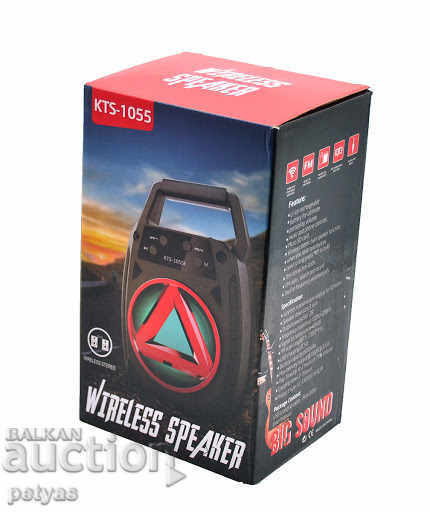 Speaker KTS-1055, battery, MP3, SD card, Flash drive, Bluetooth