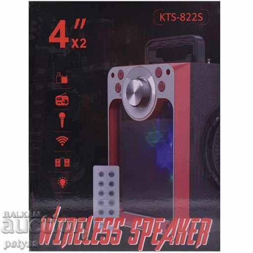Portable Bluetooth speaker 2x5W, KTS-822 - 5