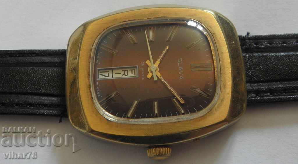 BIG MEN'S GOLD WATCH SLAVA-SLAVA with price 99.99 BGN | € 51.12