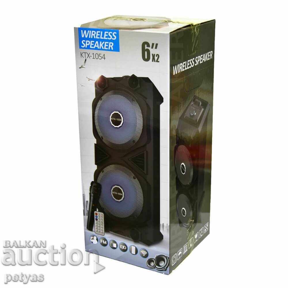 Παράδοση Διπλό ηχείο Karaoke 2x6 ", ενεργό με μικρόφωνο: KTX 1054 Παράδοση Διπλό ηχείο Karaoke 2x6 ", ενεργό με μικρόφωνο: KTX 1054