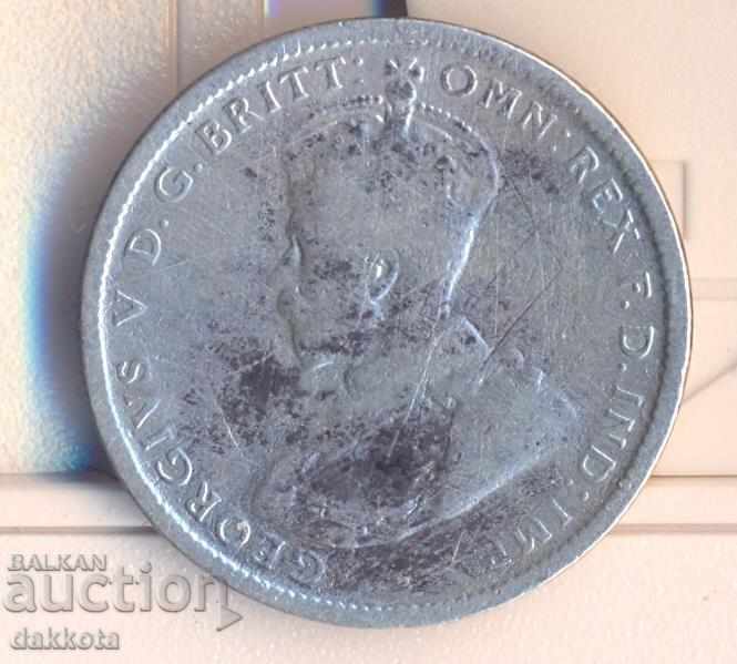 Șiling australian 1920M, argint, tiraj 520 mii cu preț € 12.78 | 25.00 BGN