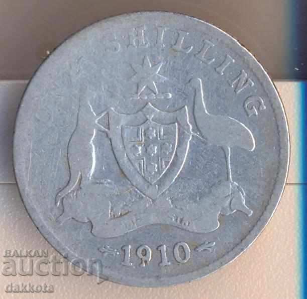 Australia shilling 1910, silver