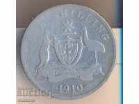 Australia shilling 1910, silver