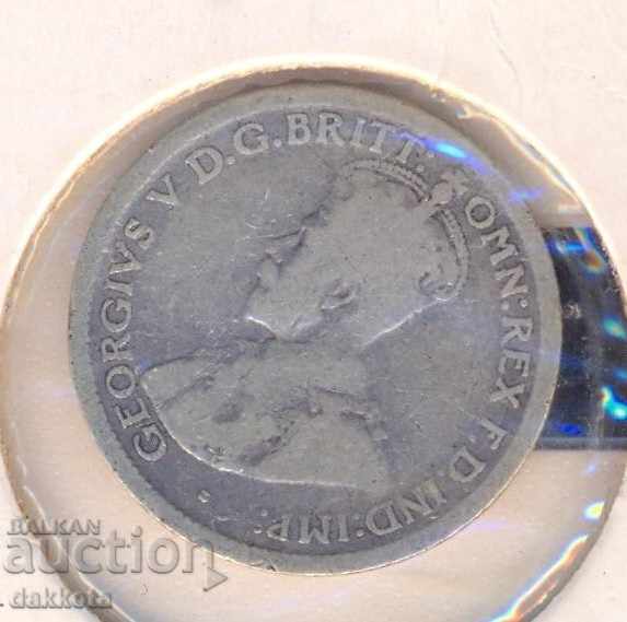 Αυστραλία 6 πένες 1918, ασήμι, σπάνια με τιμή 10.00 BGN | € 5.11 Αυστραλία 6 πένες 1918, ασήμι, σπάνια με τιμή 10.00 BGN | € 5.11