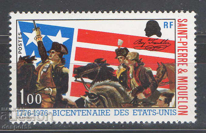 1976. Saint Pierre and Miquelon. 200 years since the American Revolution.