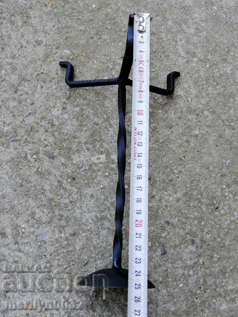 An old candle made of wrought iron lamp - 5