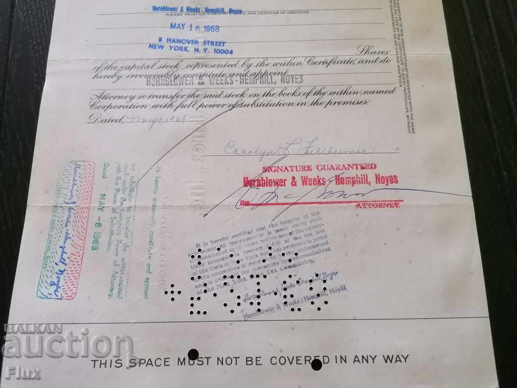 Share certificate King's Department Stores Inc. | 1968 - 6 Share certificate King's Department Stores Inc. | 1968 - 6