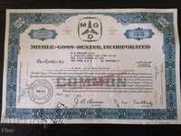 Share certificate Miehle-Goss-Dexter Inc. (MGD) 1964