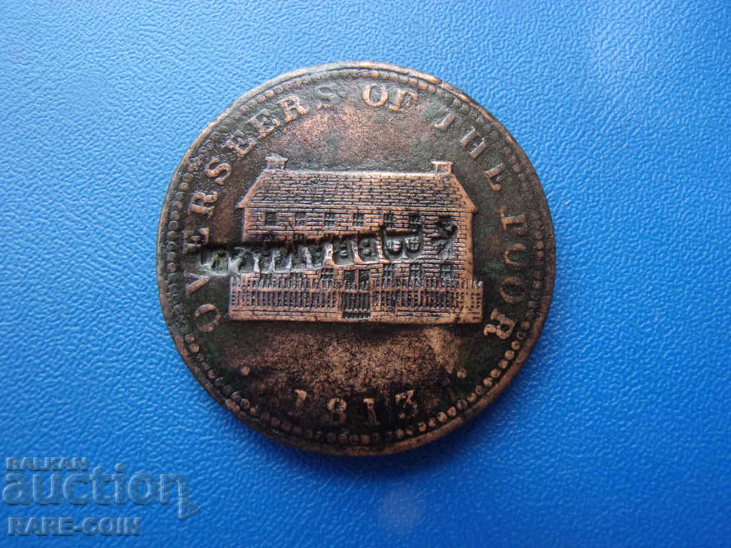 VIII (19) England Sheffield 1 Penny 1813 B, BRAMALL)