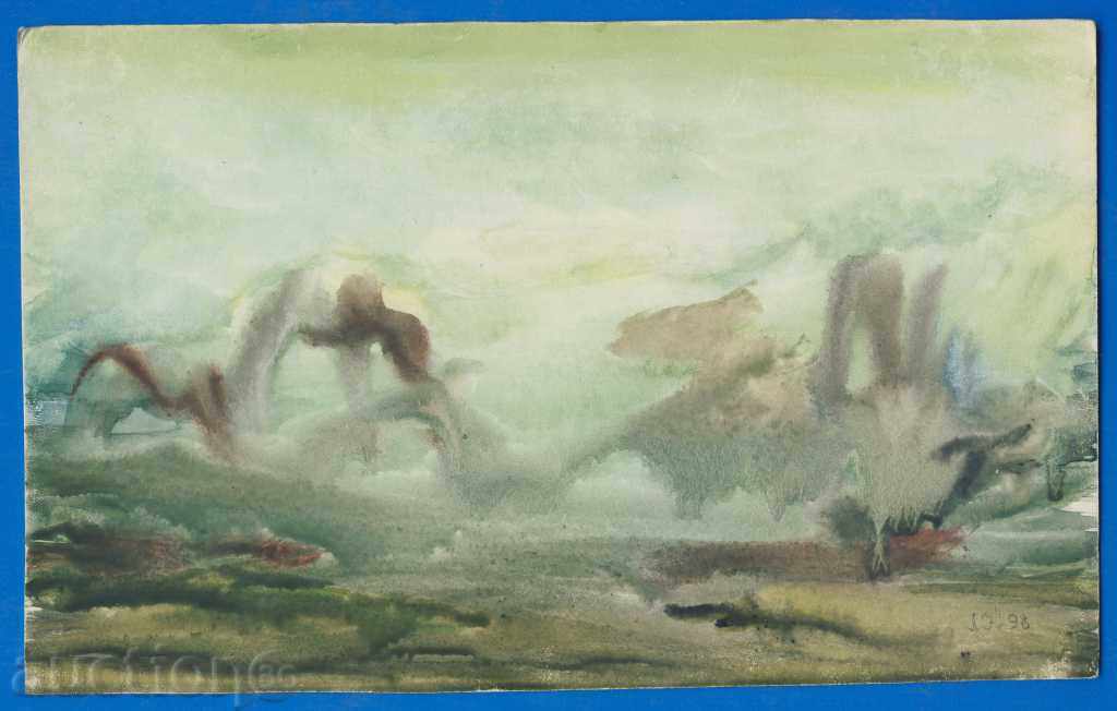 32 Lyudmila Krekmanova watercolor Storm 1998 size 153/244 mm