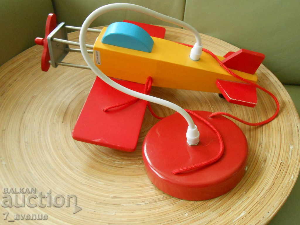 Lamp - helicopter, children's, made of wood, quality, Germany - 5