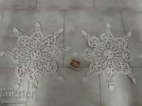 Fete de masa 2 buc., carouri, tricotat manual35 cm