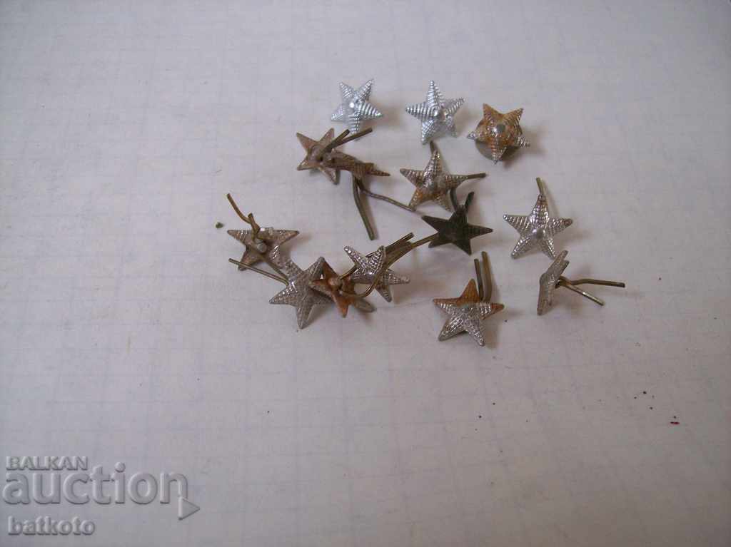 Lot of stars from the epaulets of a junior officer from the soc - 13 pcs