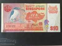 Singapore 10 Dollars 1979 Pick 11 Ref 1231