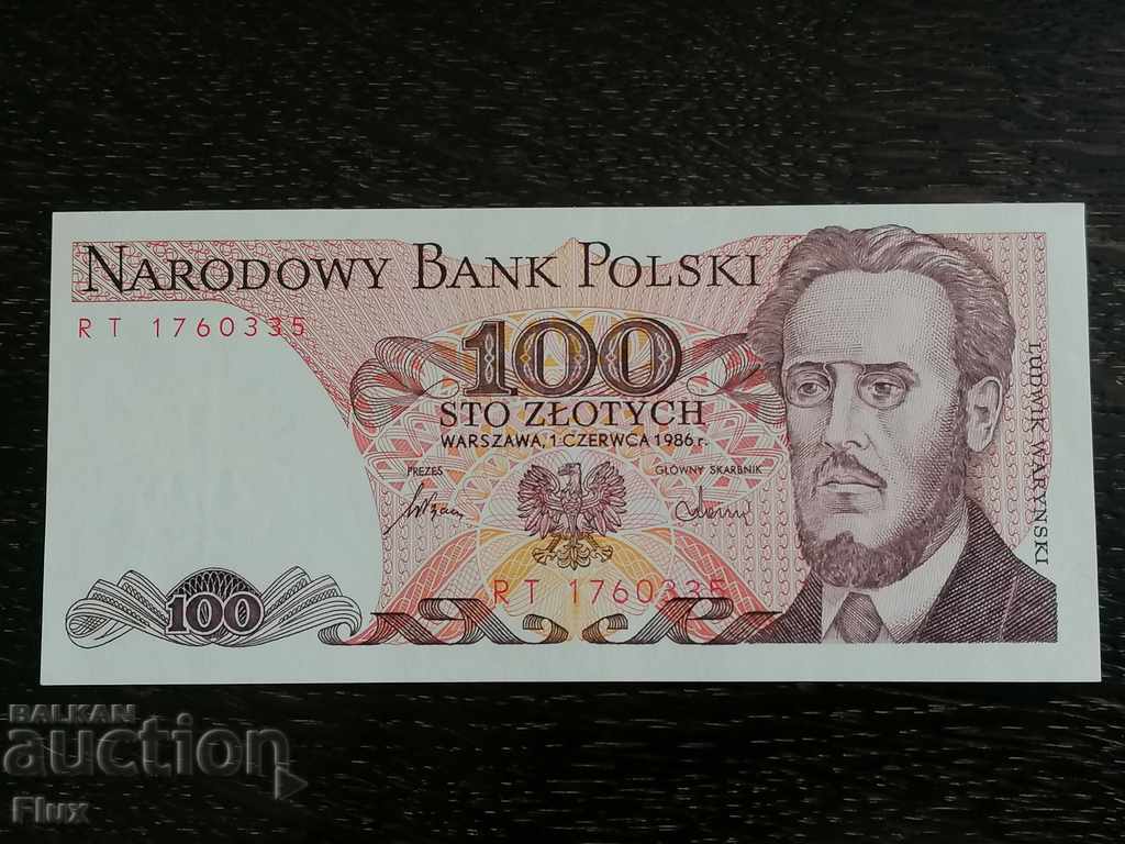 Bancnotă - Polonia - 100 PLN UNC 1986