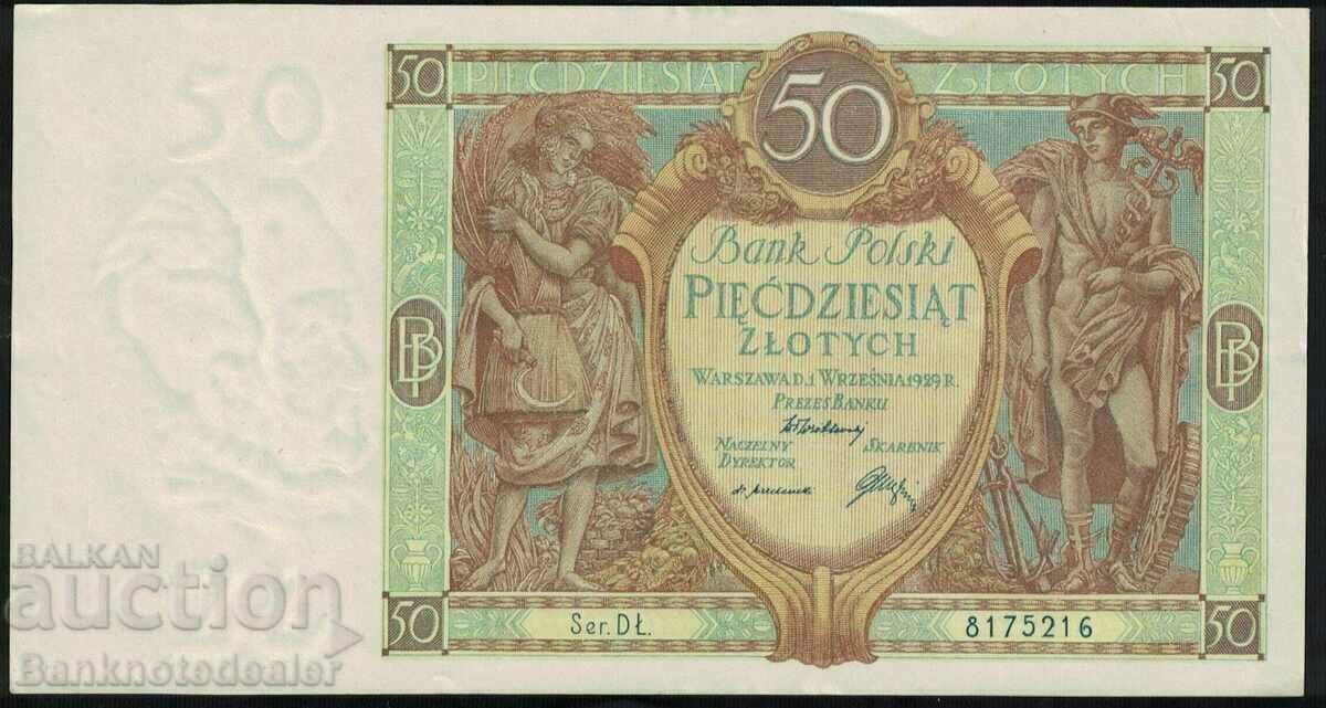 Polonia 50 Zlotych 1929 Pick 71 Ref 5216